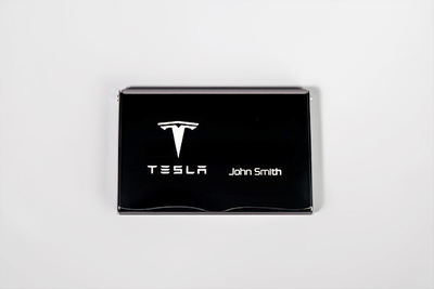 Laser marking on business card case